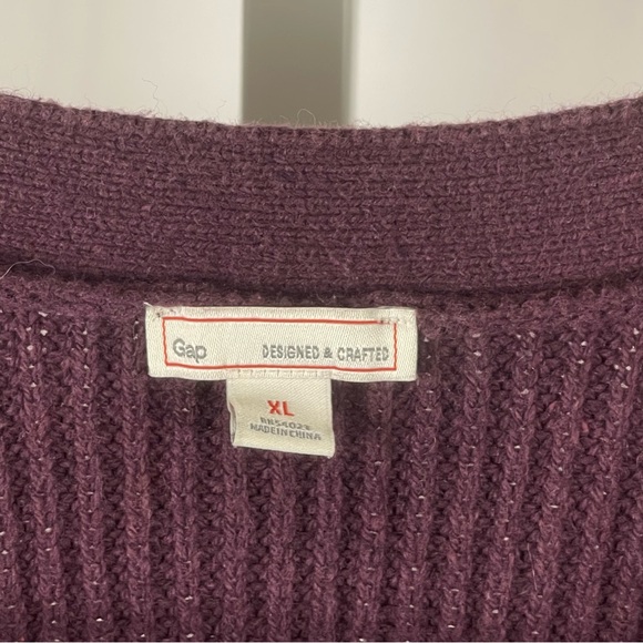 GAP Women's Purple Cardigan Sweater - Picture 4 of 7